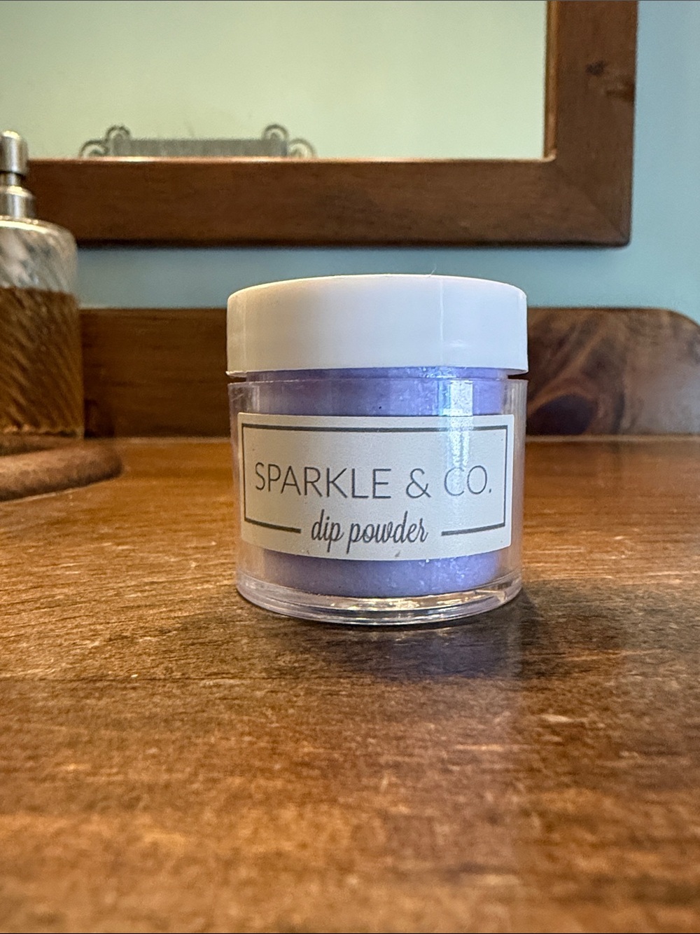 Sparkle & Co. Talk to Myself for Hours Lavender Glow Dip Powder